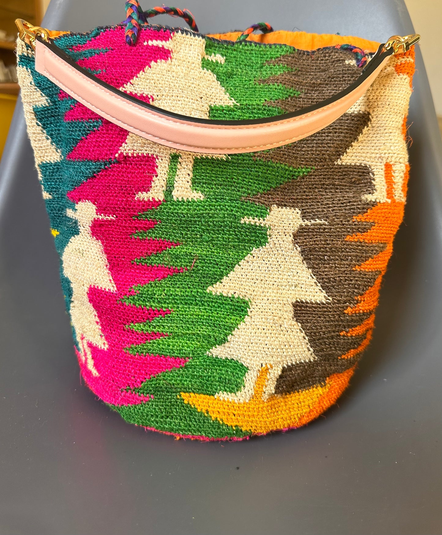Anse en cuir - BABY PINK