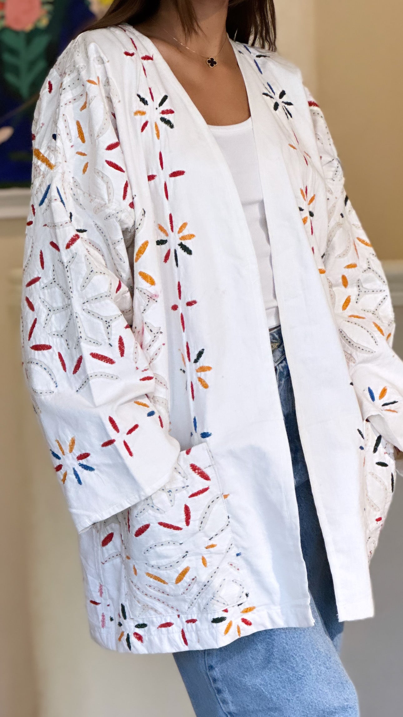 Veste Patchwork Blanco