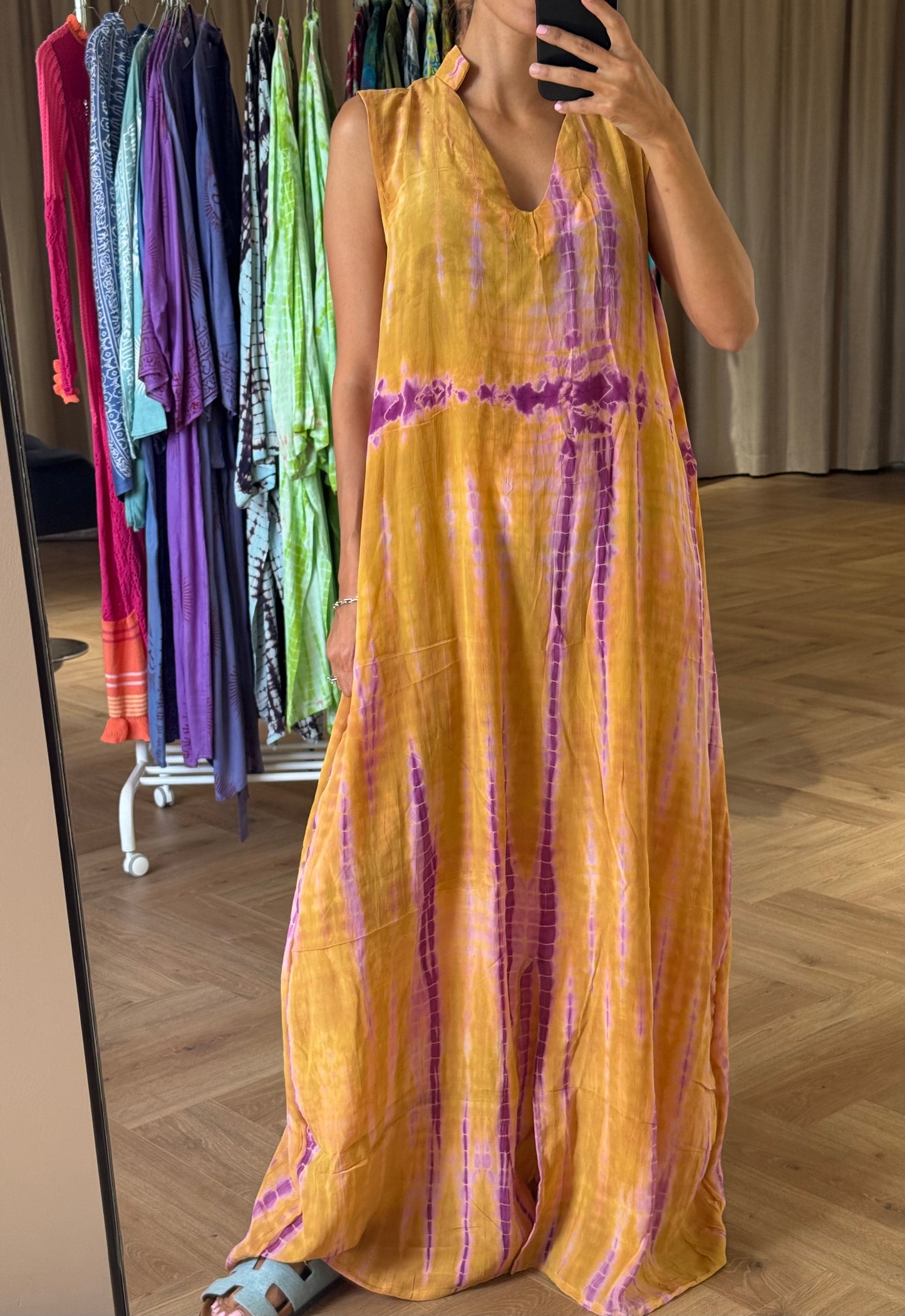 Robe longue en soie JAIPUR
