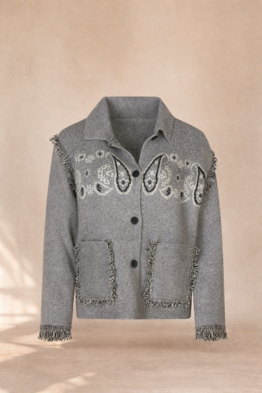 Cardigan Western Bandana Gris