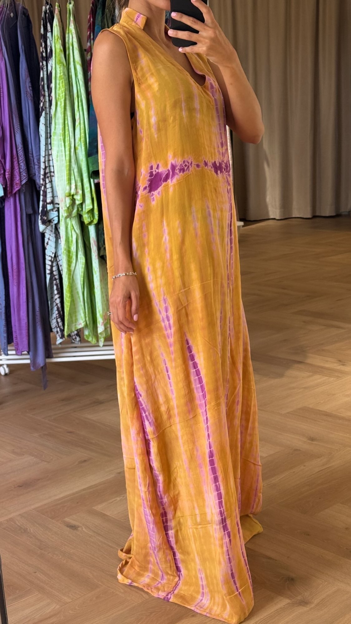 Robe longue en soie JAIPUR