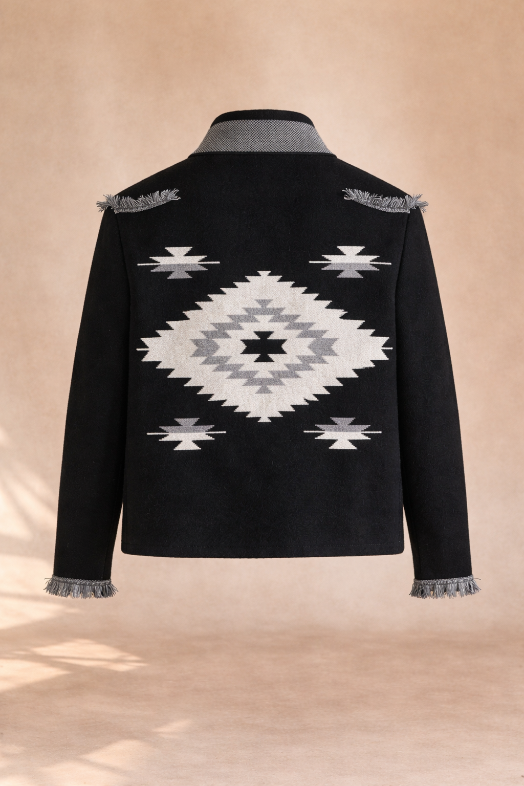 Cardigan Western Aztèque Noir