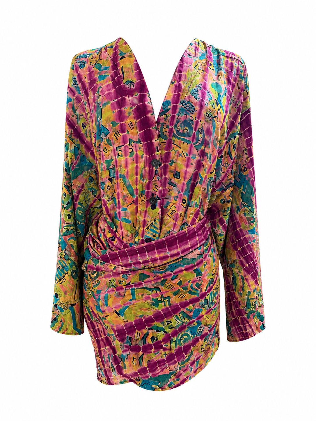Robe asymétrique soie IOS