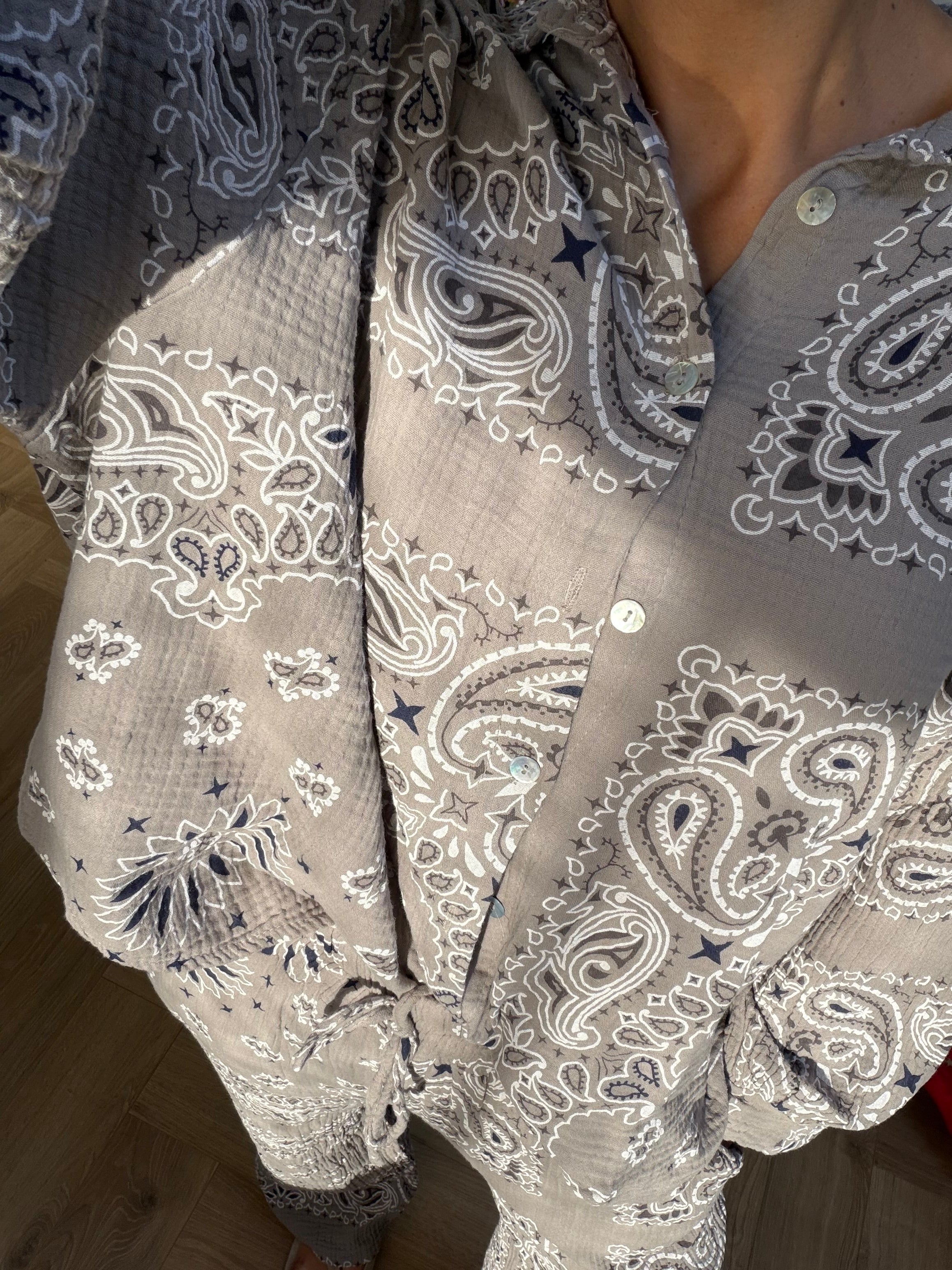 Ensemble Gaze de coton Taupe
