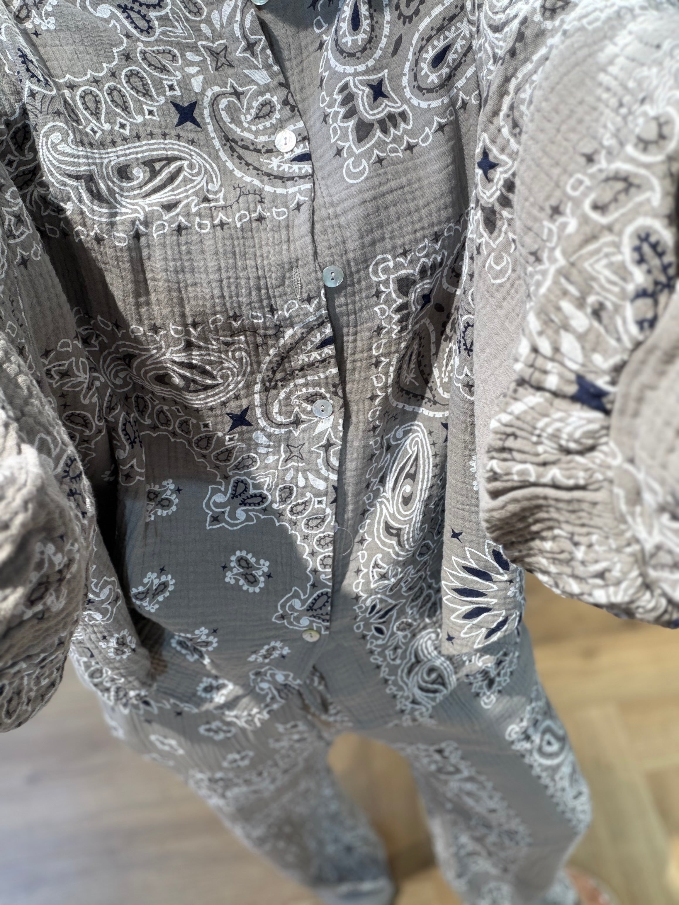 Ensemble Gaze de coton Taupe