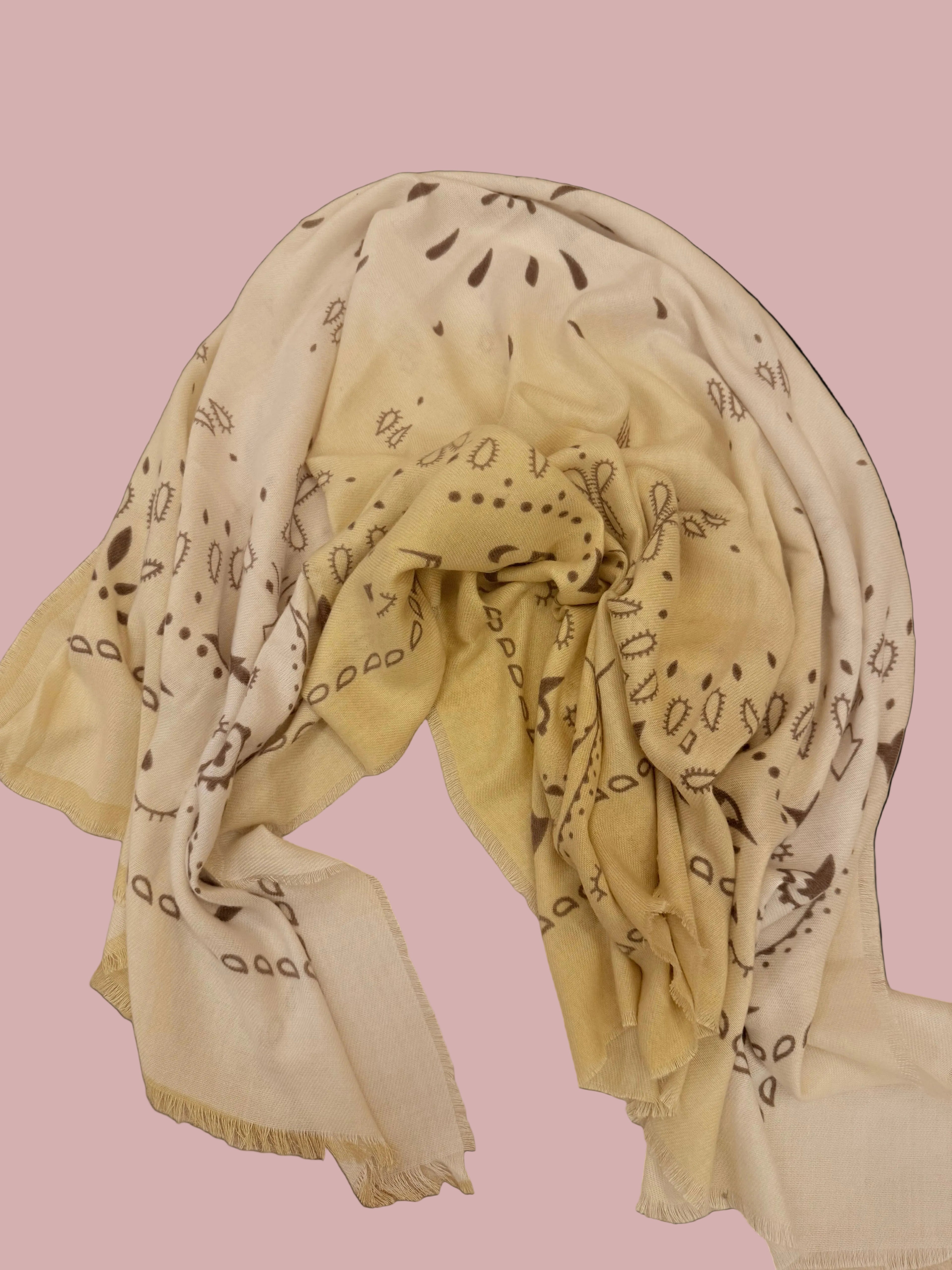 Châle Bandana Ombré Jaune