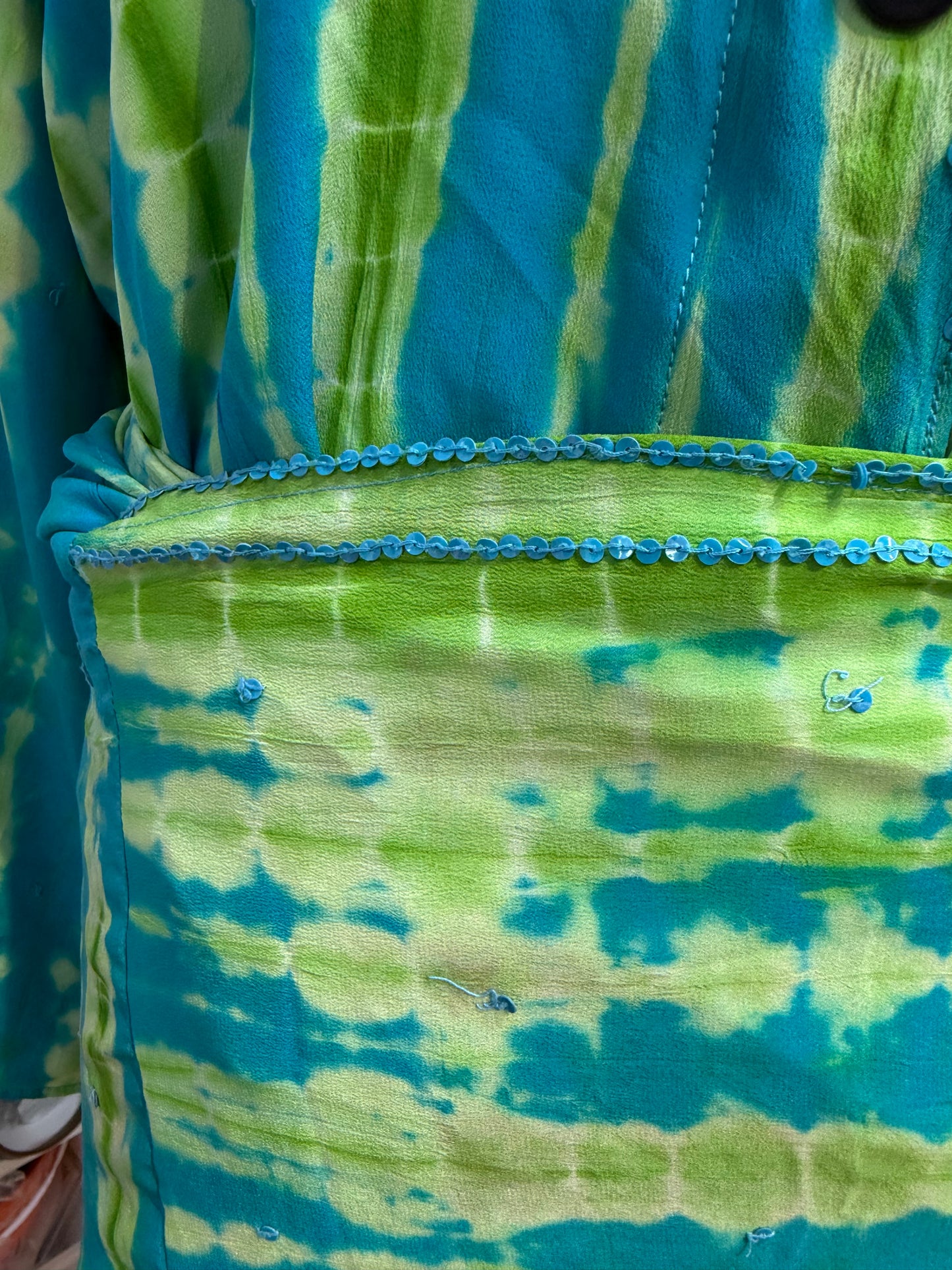 Robe asymétrique brodée Ushuaïa