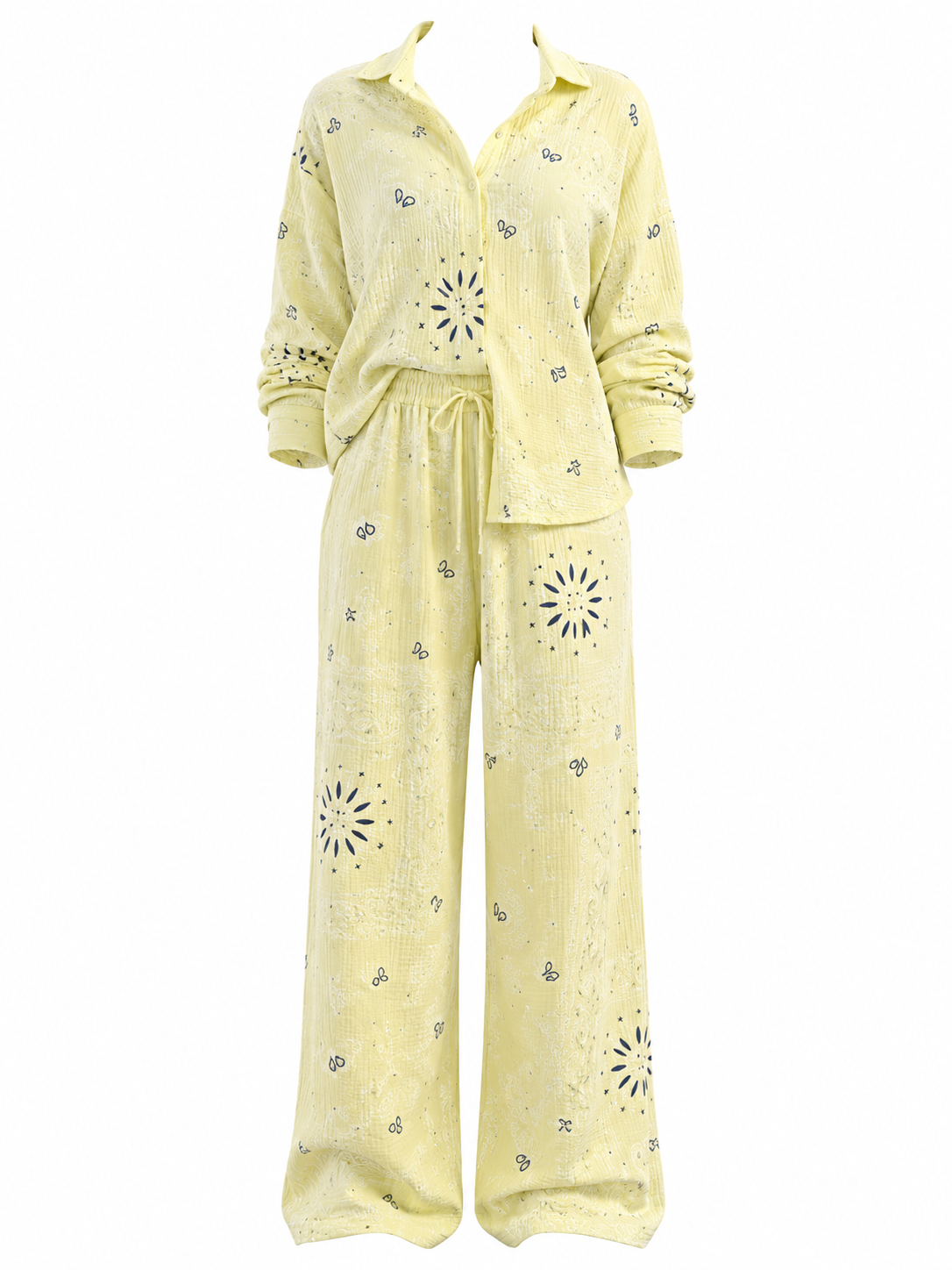 Ensemble Gaze de coton Jaune