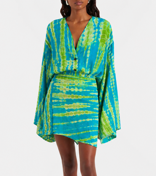 Robe asymétrique brodée Ushuaïa
