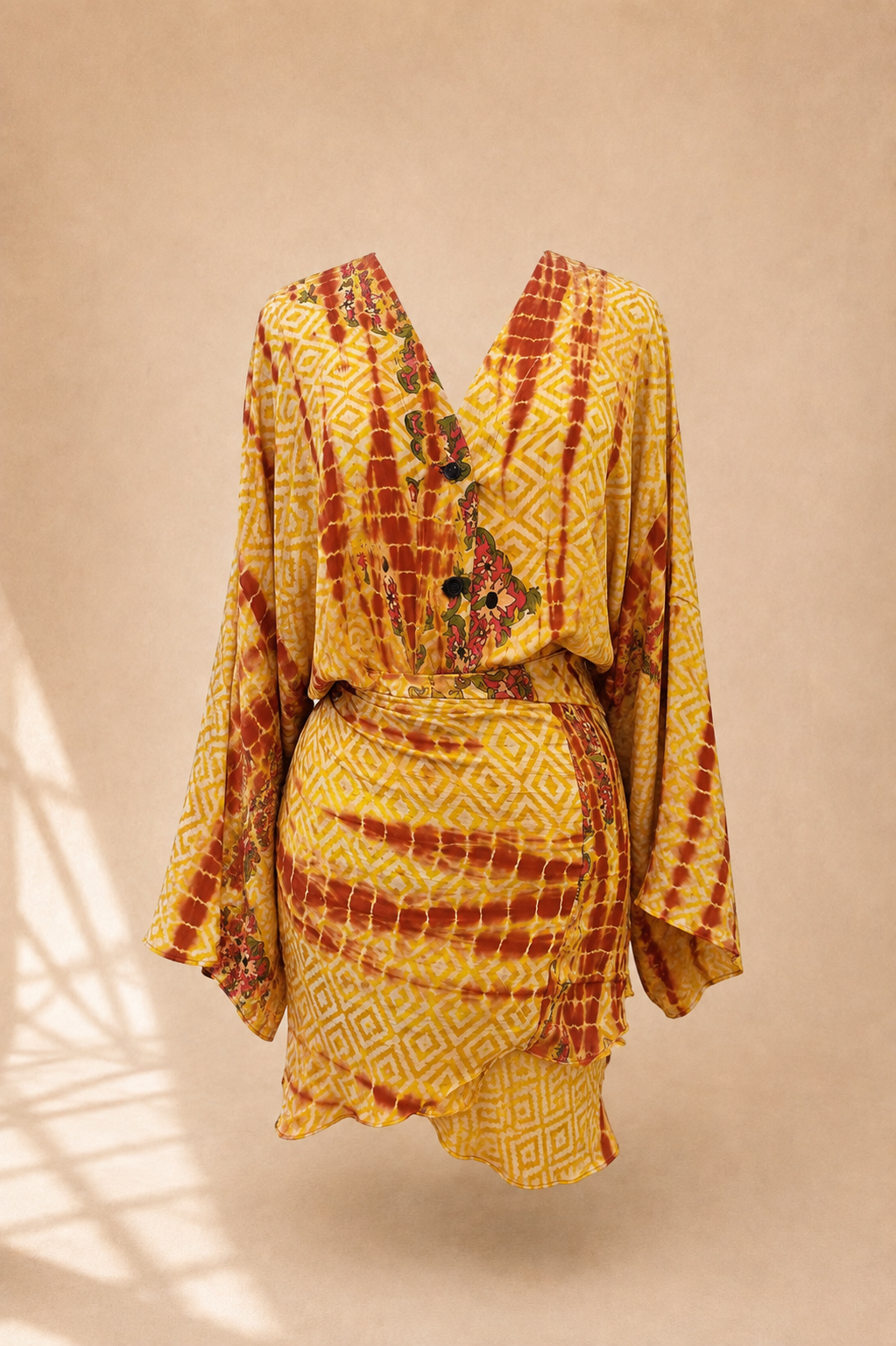 Robe Asymétrique Soie Havana