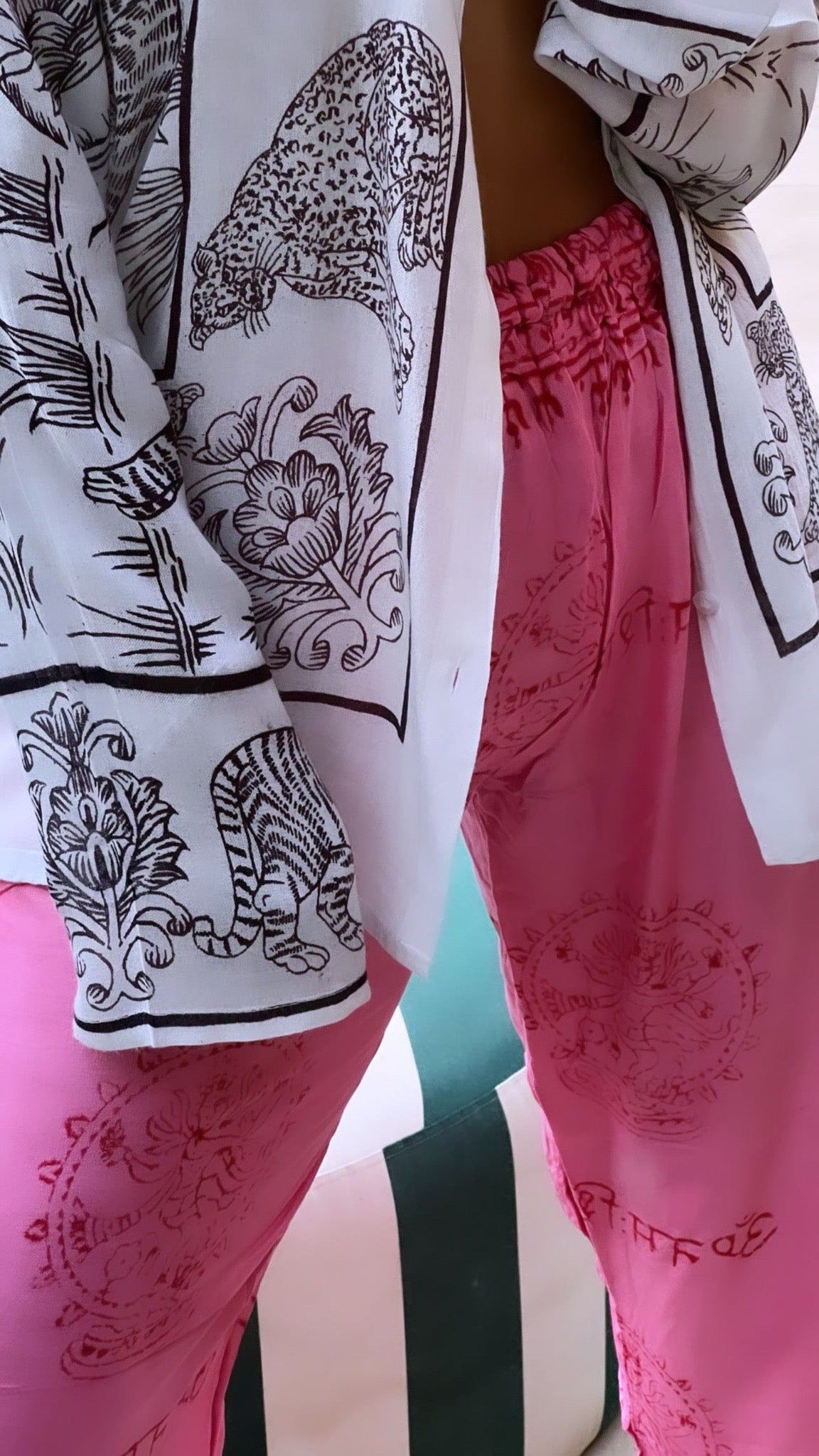 Chemise Tiger Blanche Imprimé Noir