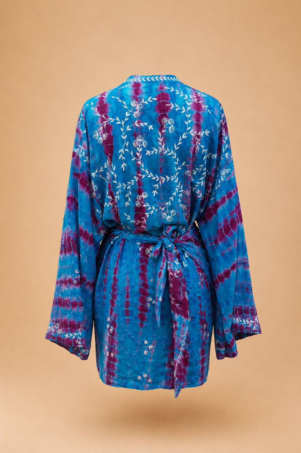 Robe Asymétrique Soie Brodée