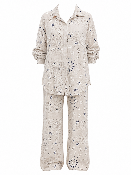 Ensemble Gaze de coton Beige