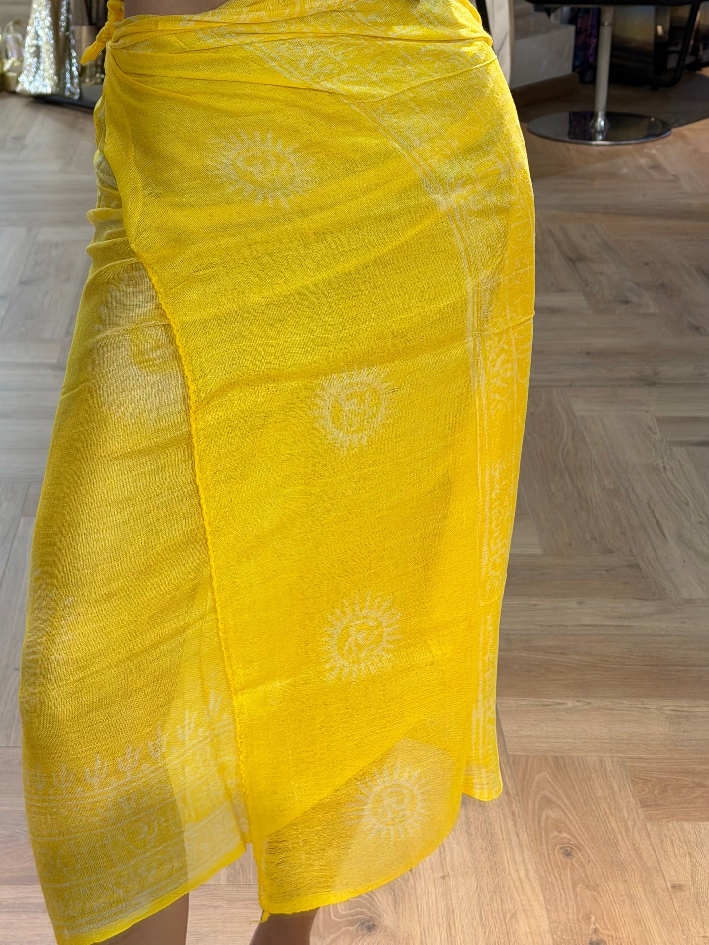 Paréo Lemon Print Blanc