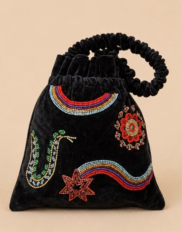 Sac Bourse Velvet Noir