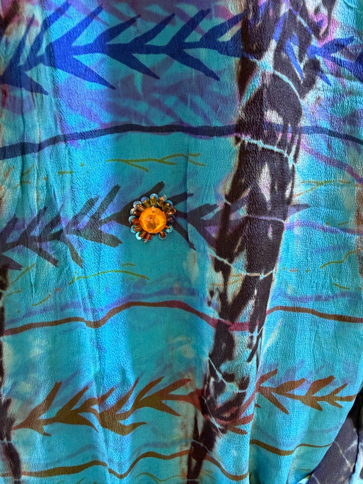 Robe asymétrique Brodée