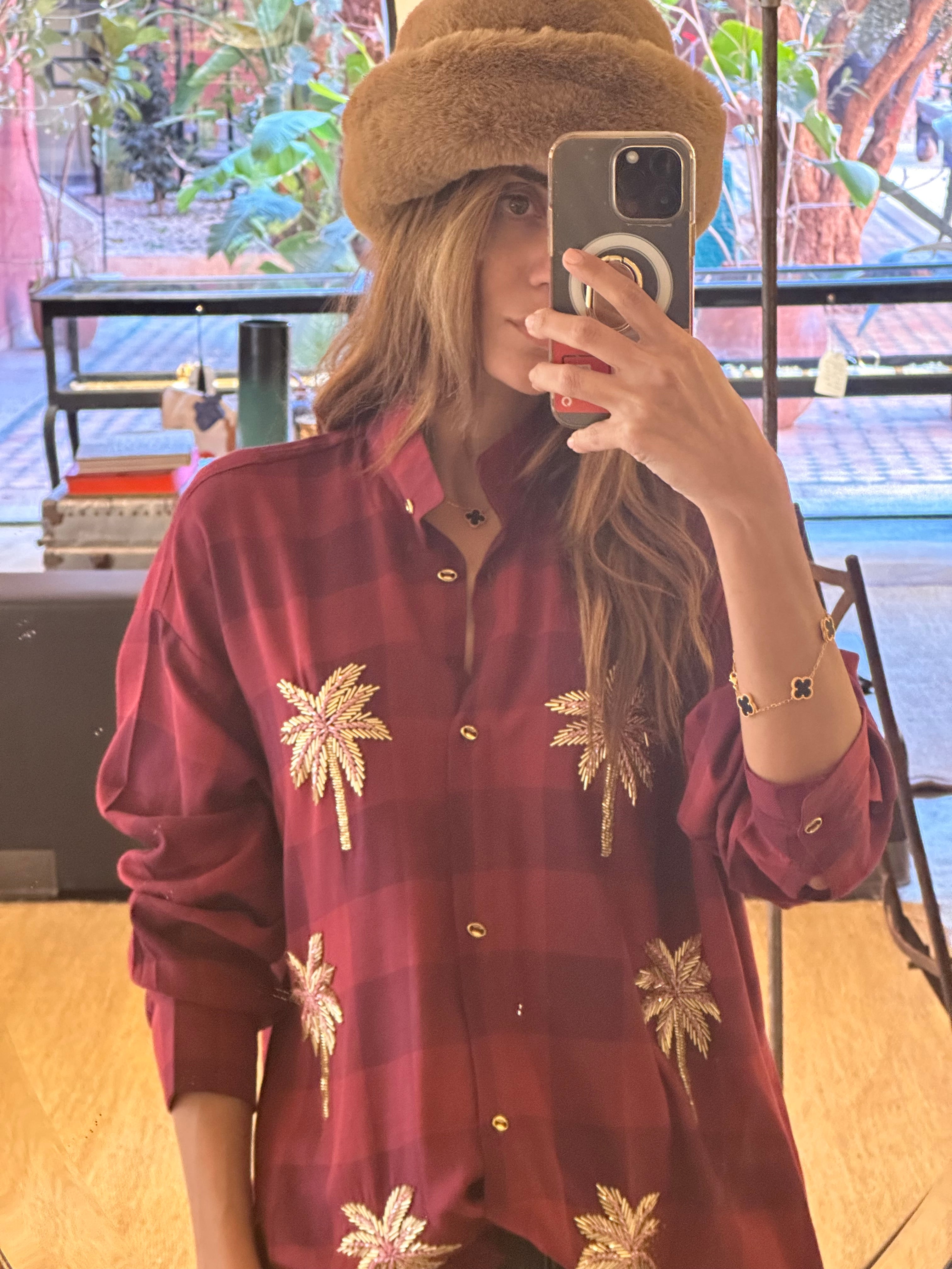 Chemise Palm Gold