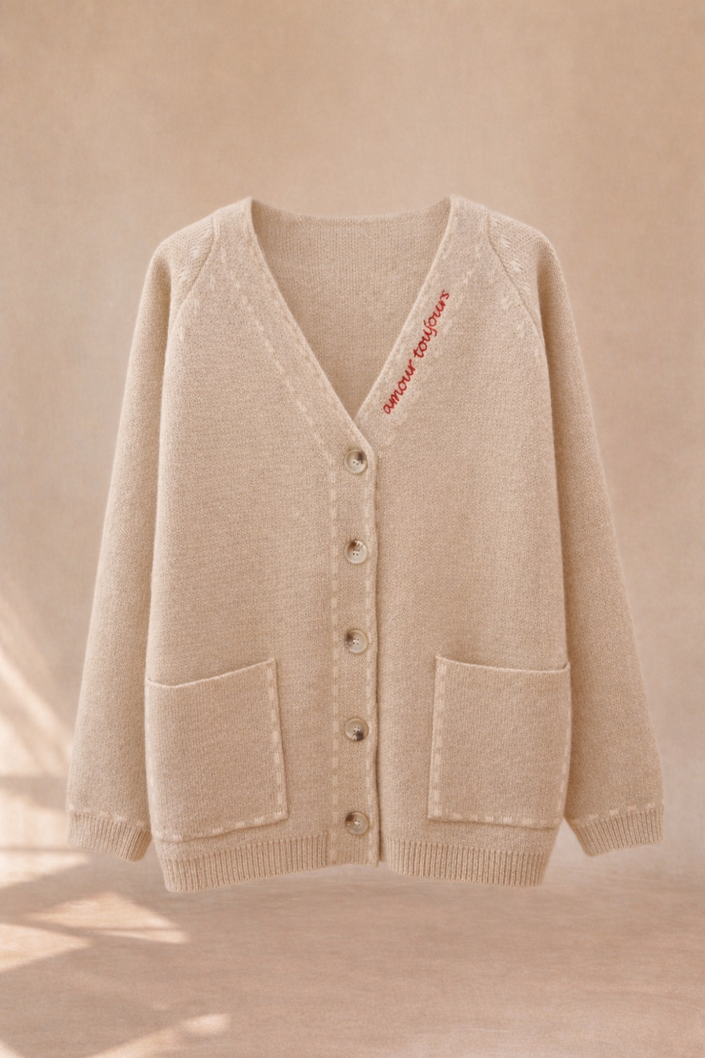 Cardigan Amour Toujours Beige