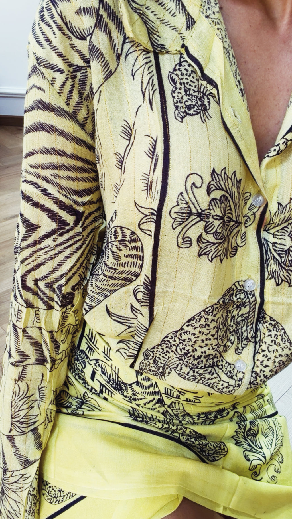 Chemise Tiger Sol Lurex Or