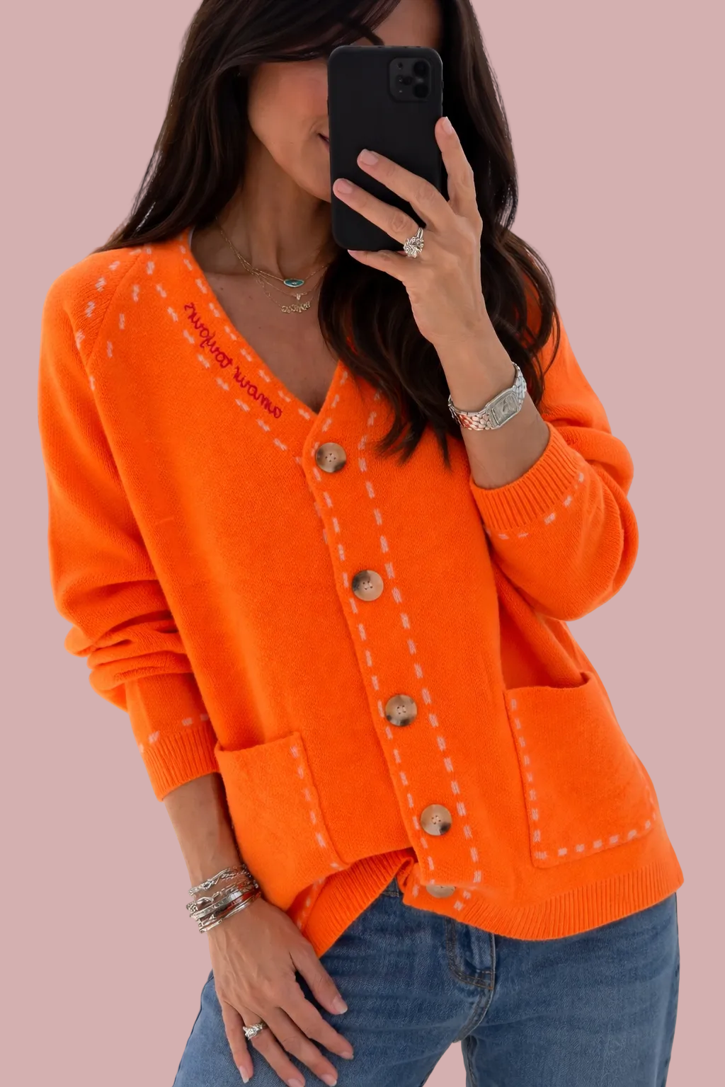 Cardigan Amour Orange