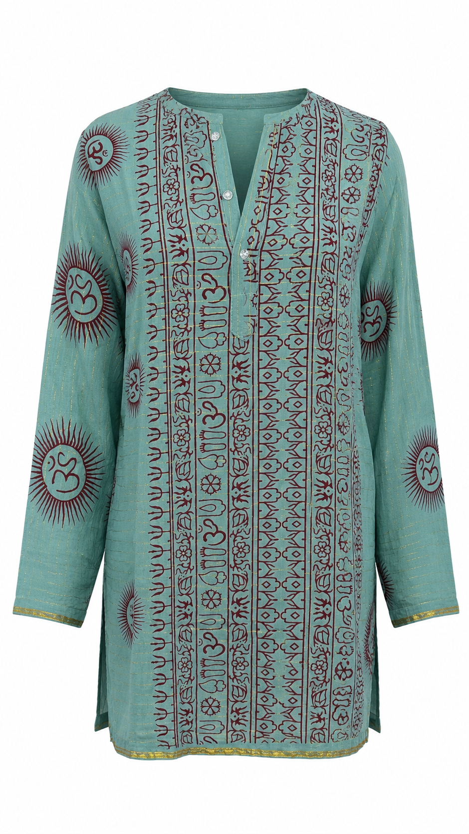 Tunique Om Malachite Lurex Or