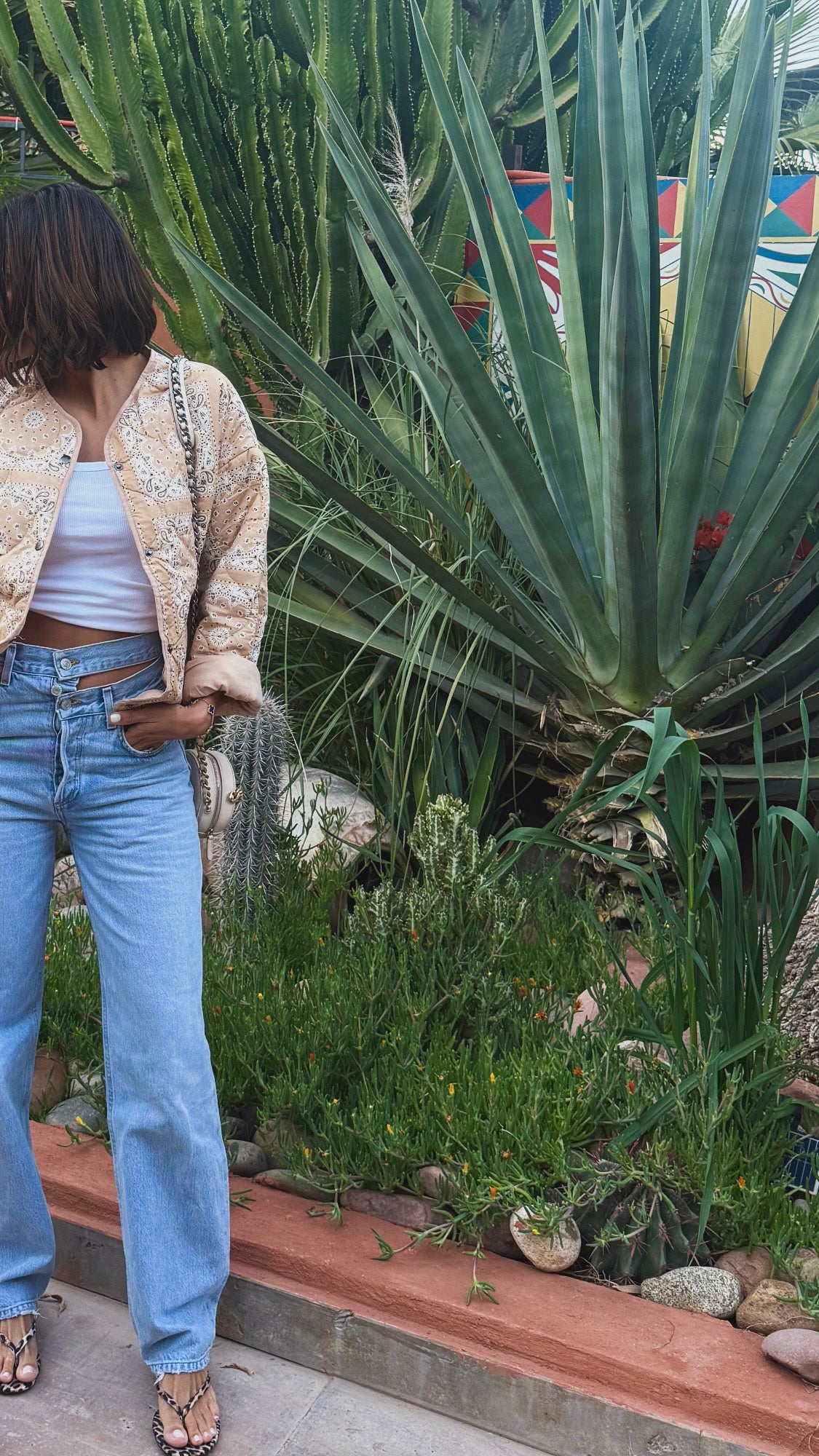 Veste Quilted Bandana Beige