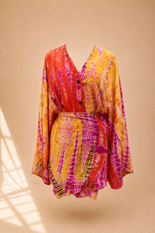 Robe Asymétrique Soie Zanzibar