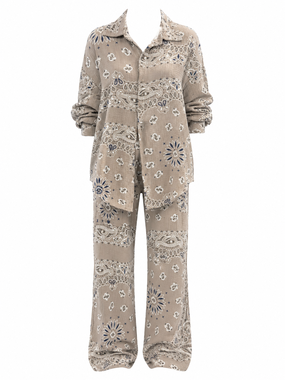 Ensemble Gaze de coton Taupe