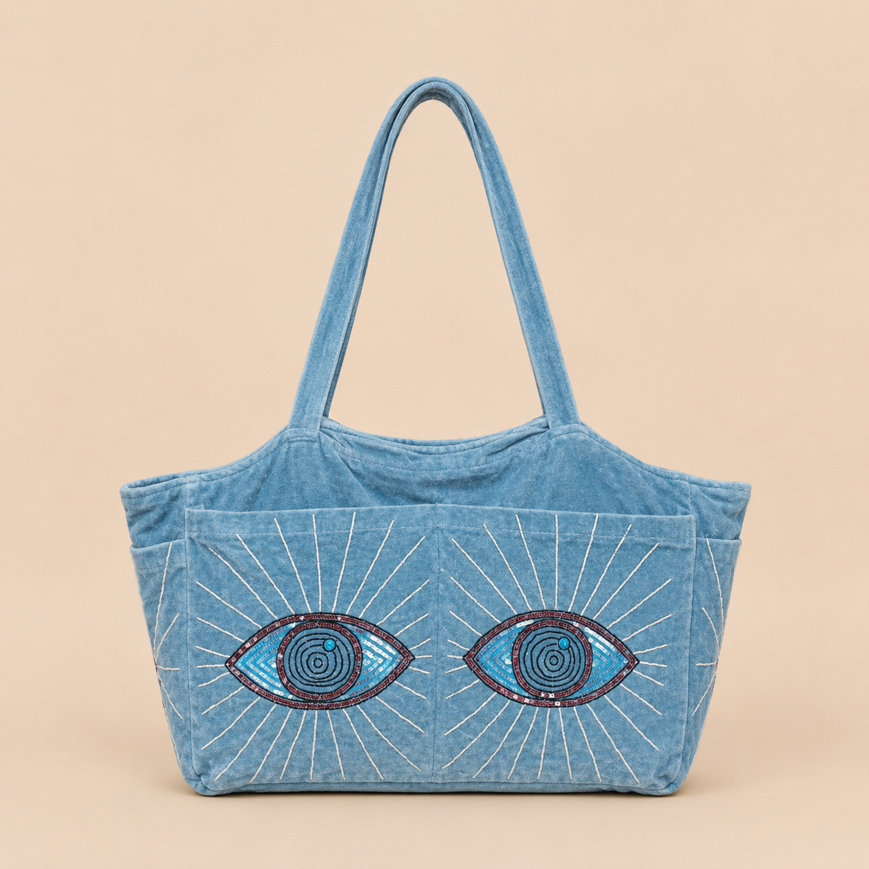Grand Sac Velvet Evil Eye