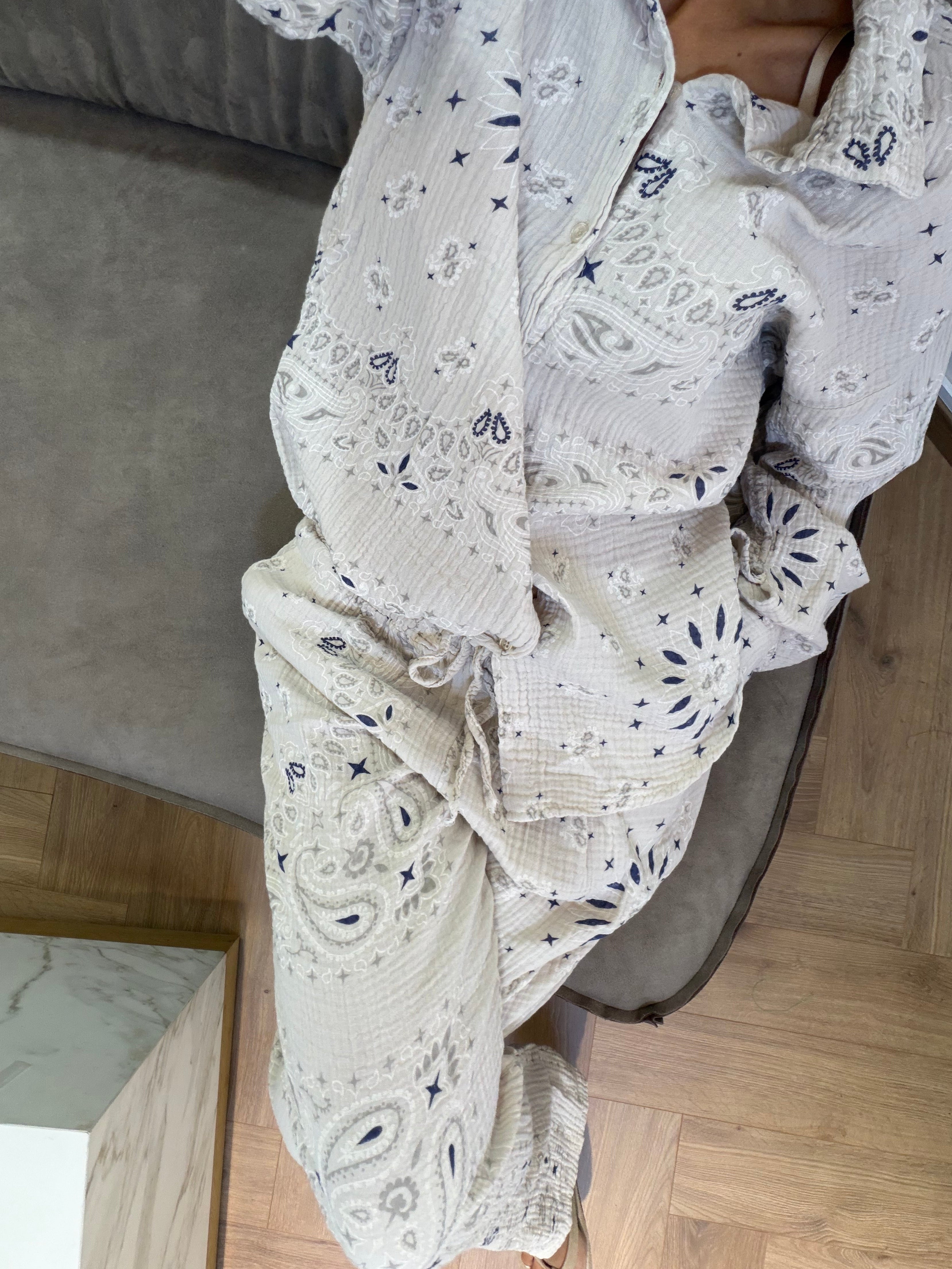 Ensemble Gaze de coton Beige