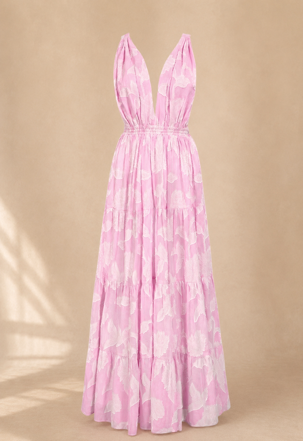 Robe Longue LEAF rose