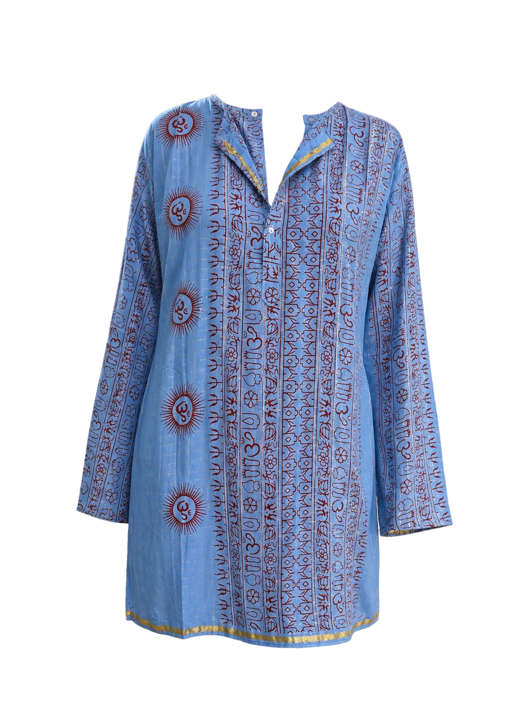 Tunique OM Azur Lurex Or
