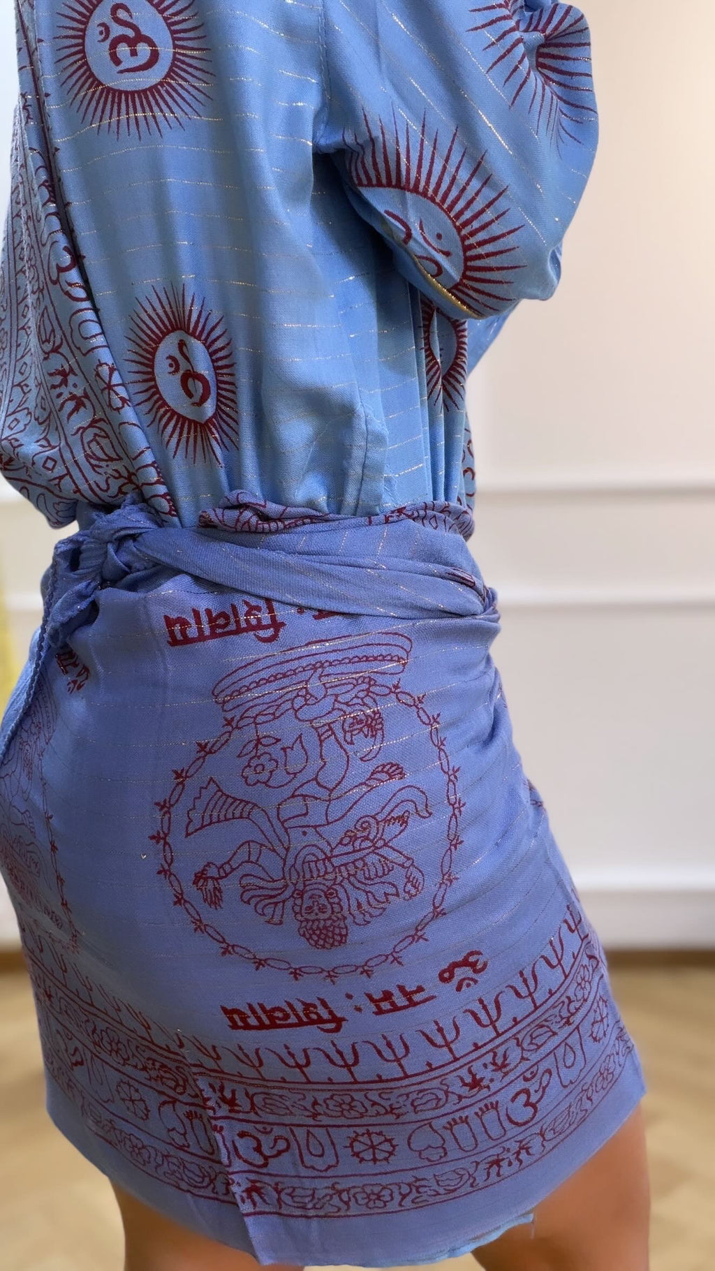 Pareo Om Indigo Lurex Or