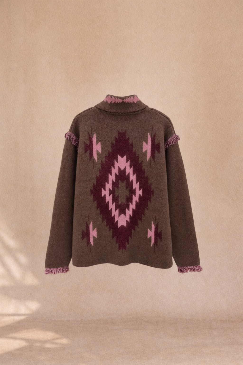 Cardigan Western Aztèque Choco