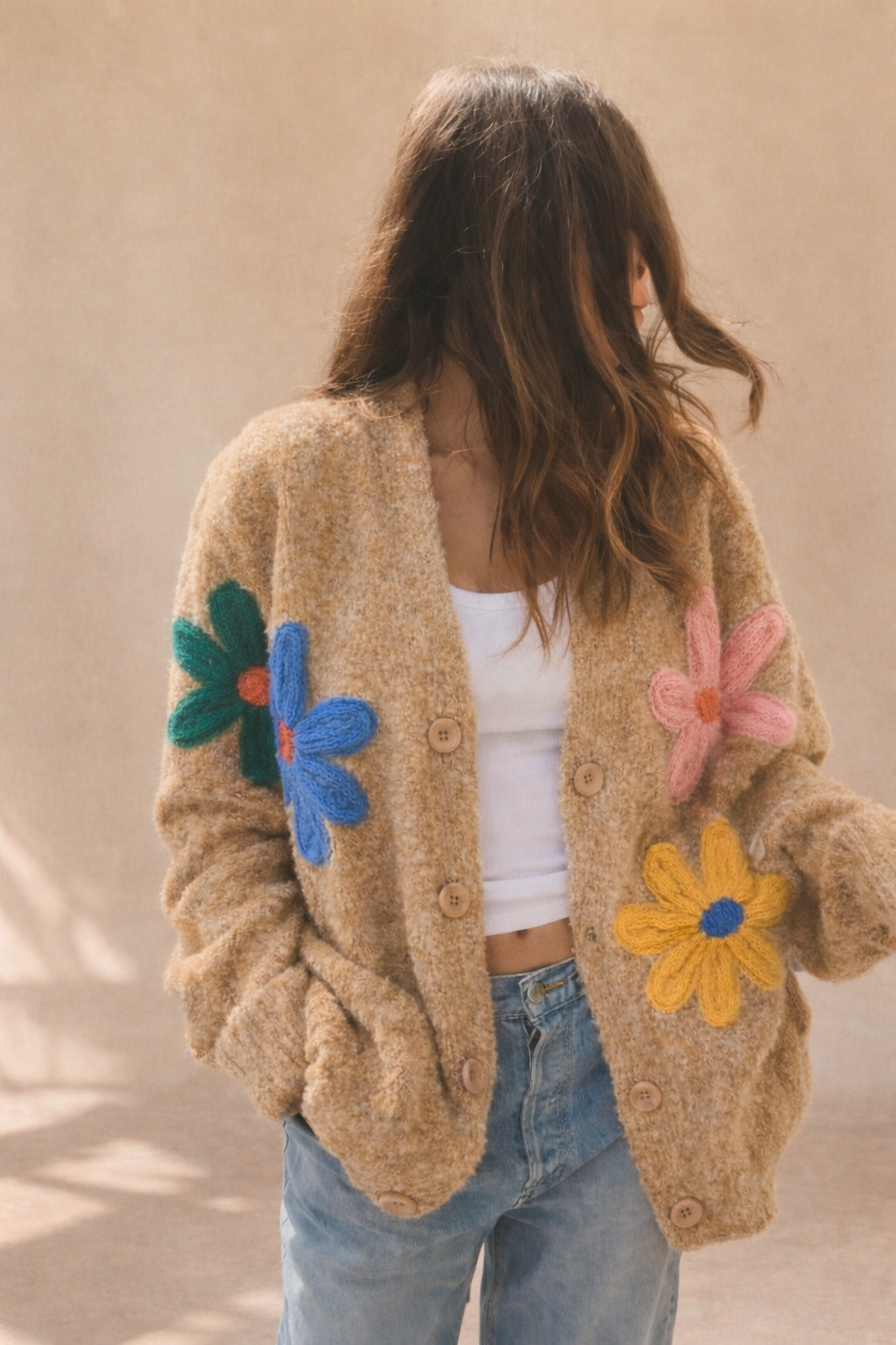 Cardigan Daisy Beige