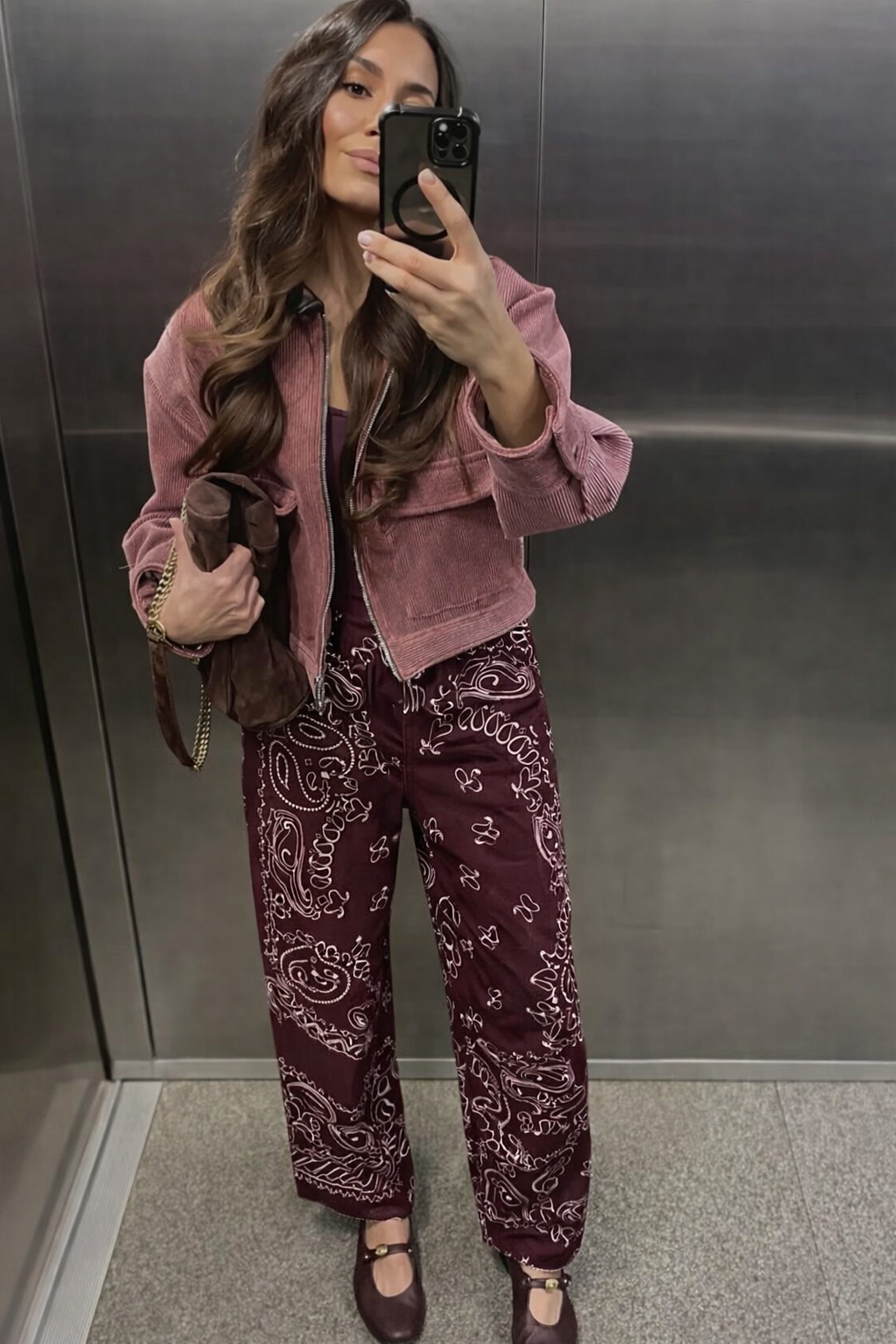 Pantalon Bandana Bordeaux